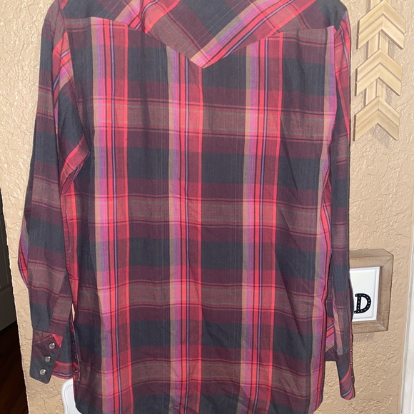 Vintage Mens Authentic Western Wear Pearl Snap Size 16 Large - Picture 3 of 3